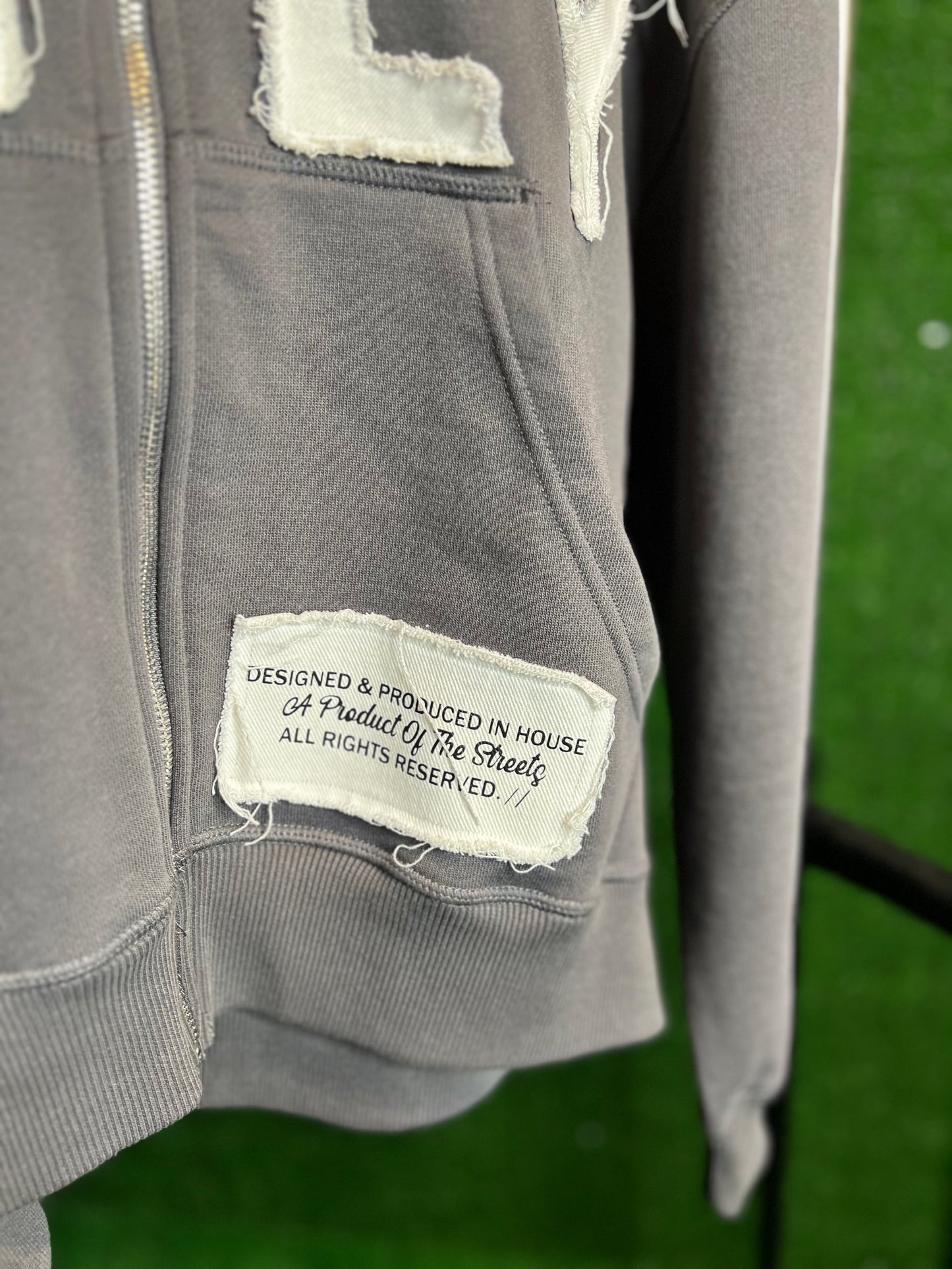 "CASH ONLY" GRAY (OverSized Zip-Up)