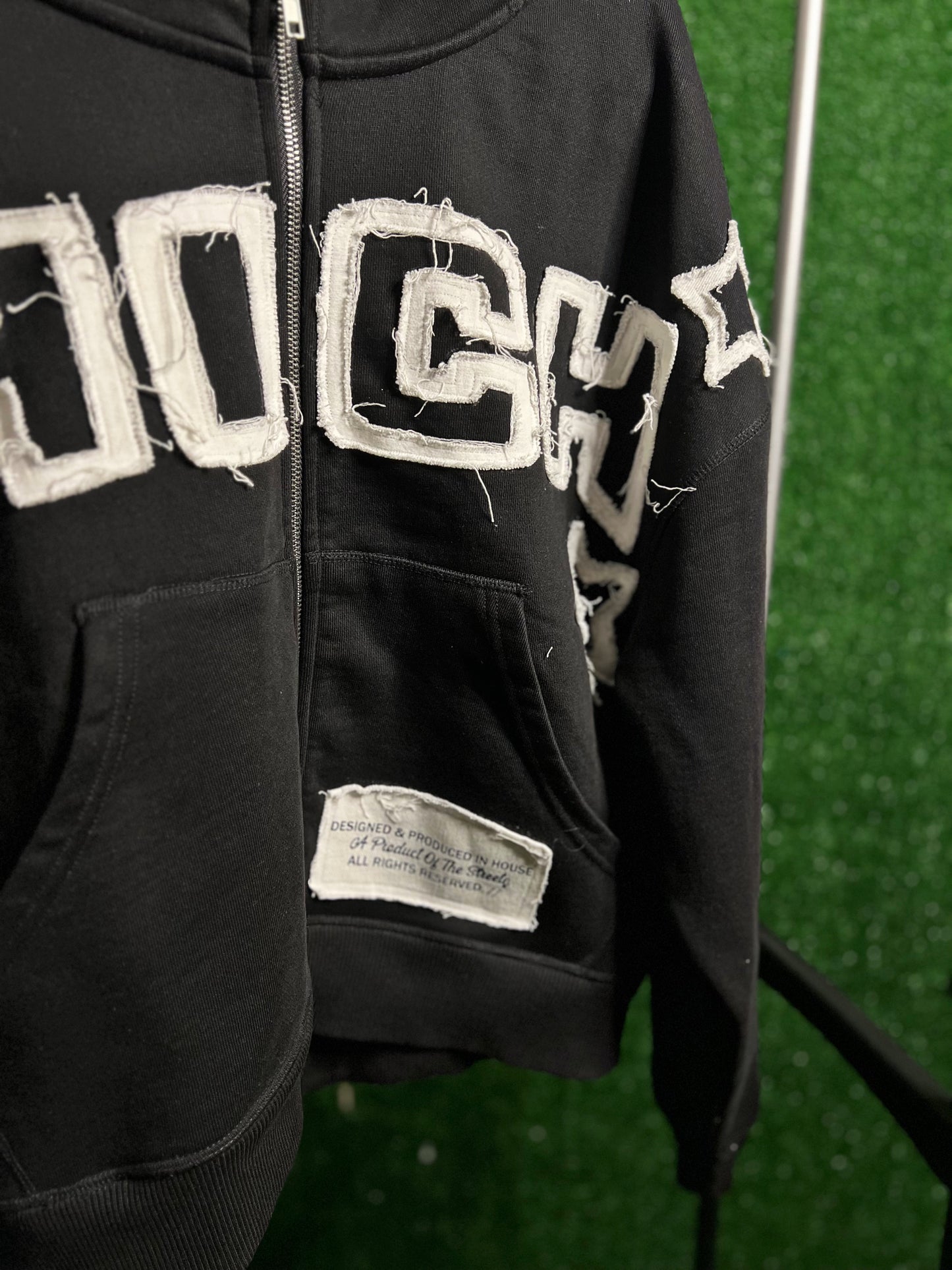 "STAR GAZING" BLACK (OverSized Zip-Up)