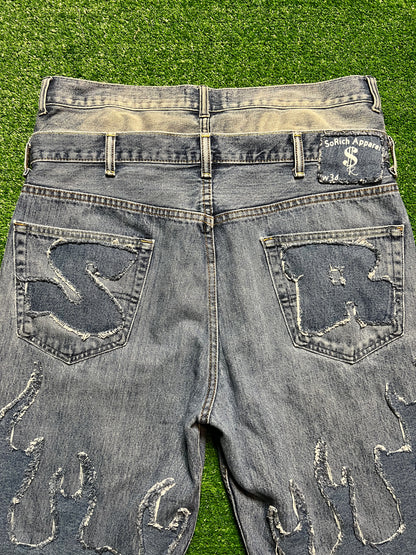 "Burnt Out" Baggy Jean Shorts