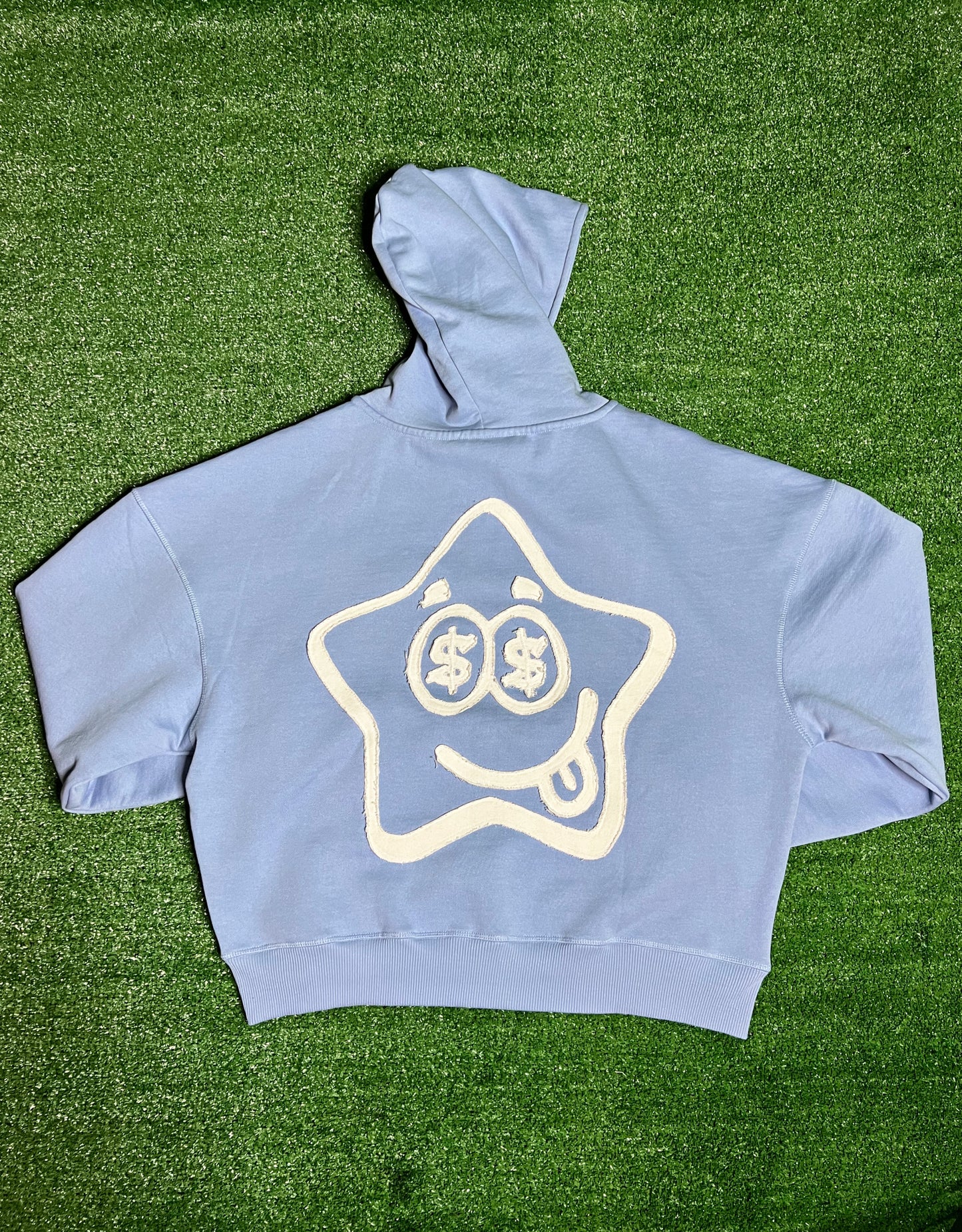 "STAR GAZING" LIGHT BLUE (OverSized Zip-Up)