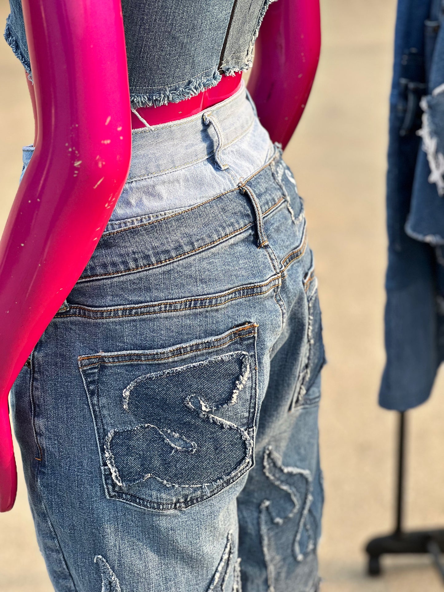 "Burnt Out" Baggy Jean Shorts (W)