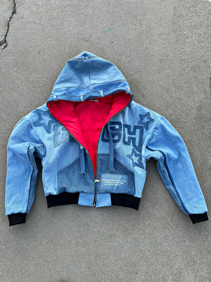 "STAR STRUCK" Denim (OverSized Zip-Up)