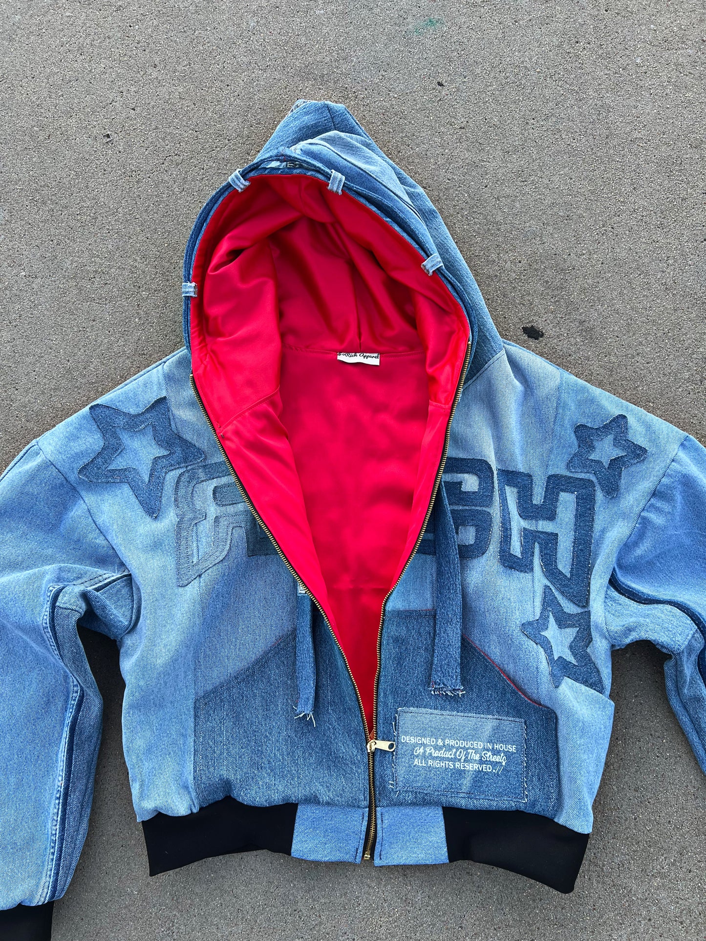 "STAR STRUCK" Denim (OverSized Zip-Up)