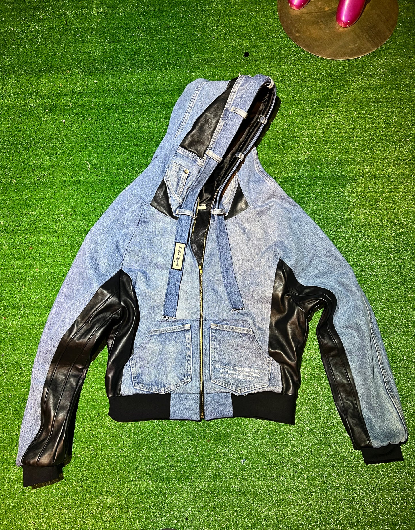 "WIDOWED" Denim Zip-Up