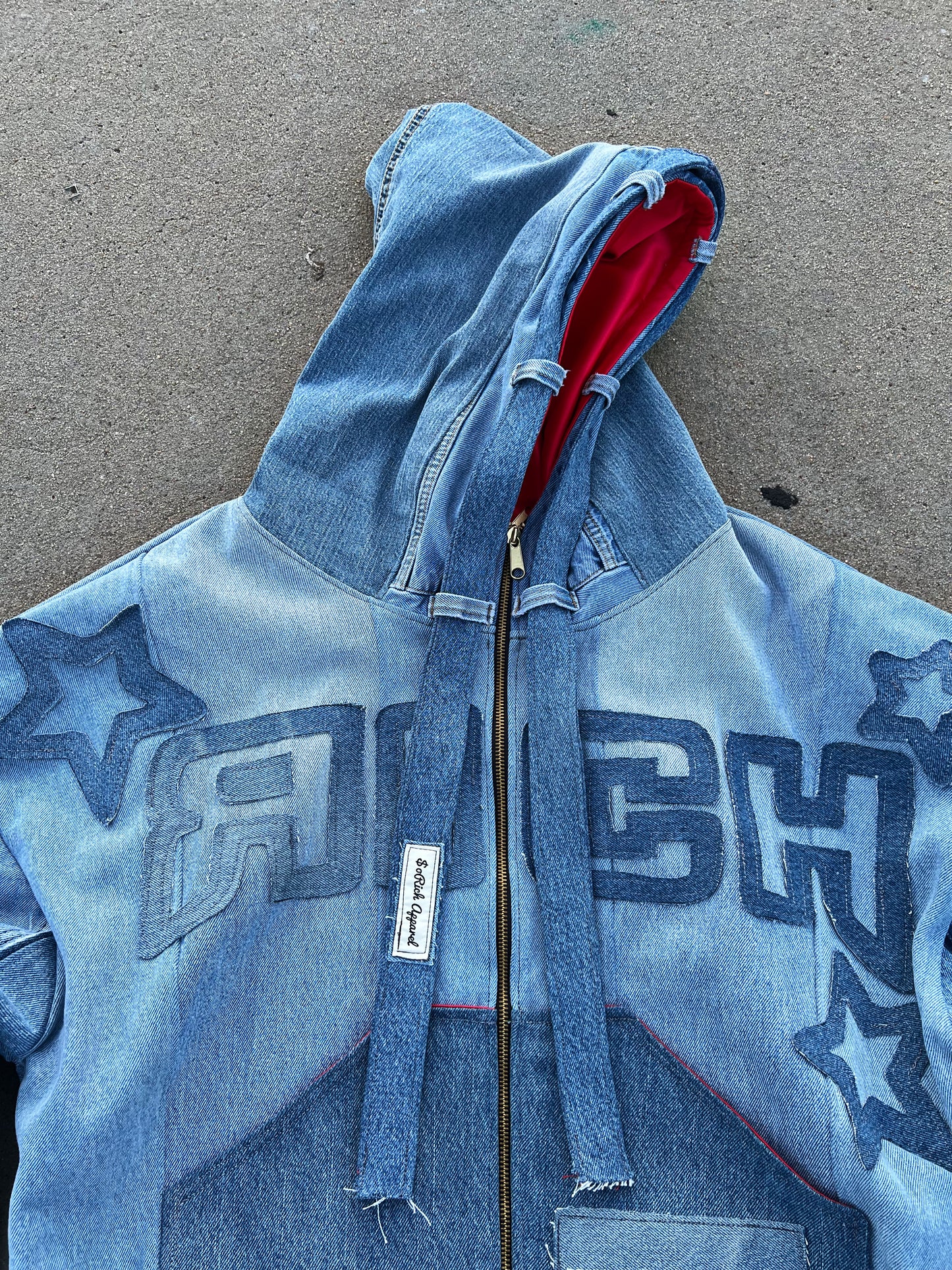 "STAR STRUCK" Denim (OverSized Zip-Up)