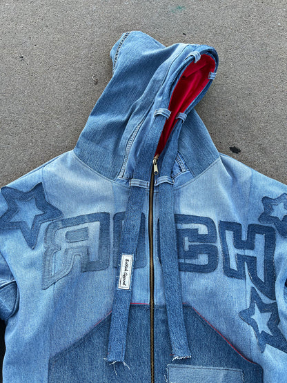 "STAR STRUCK" Denim (OverSized Zip-Up)