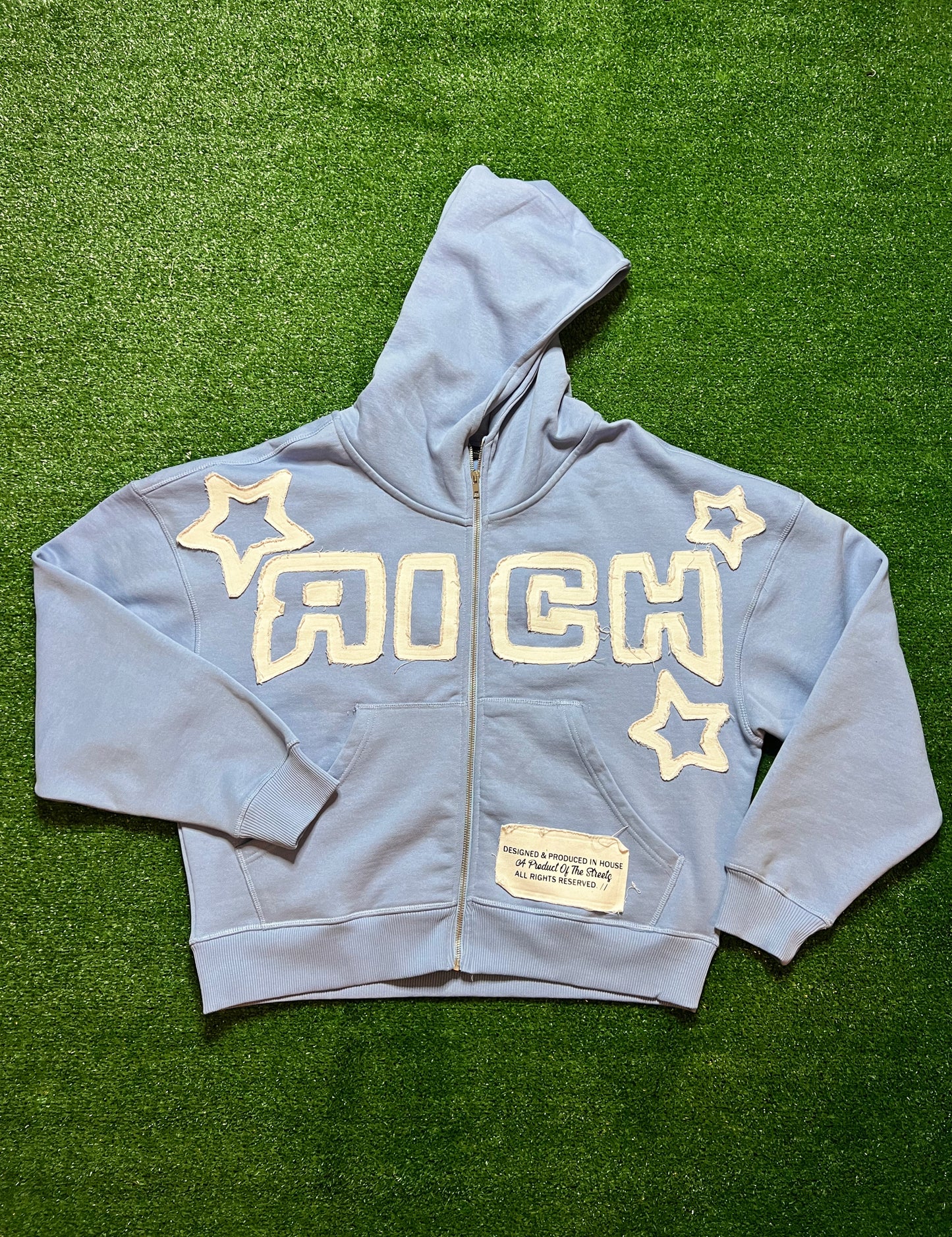 "STAR GAZING" LIGHT BLUE (OverSized Zip-Up)