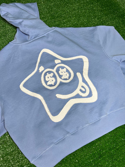 "STAR GAZING" LIGHT BLUE (OverSized Zip-Up)