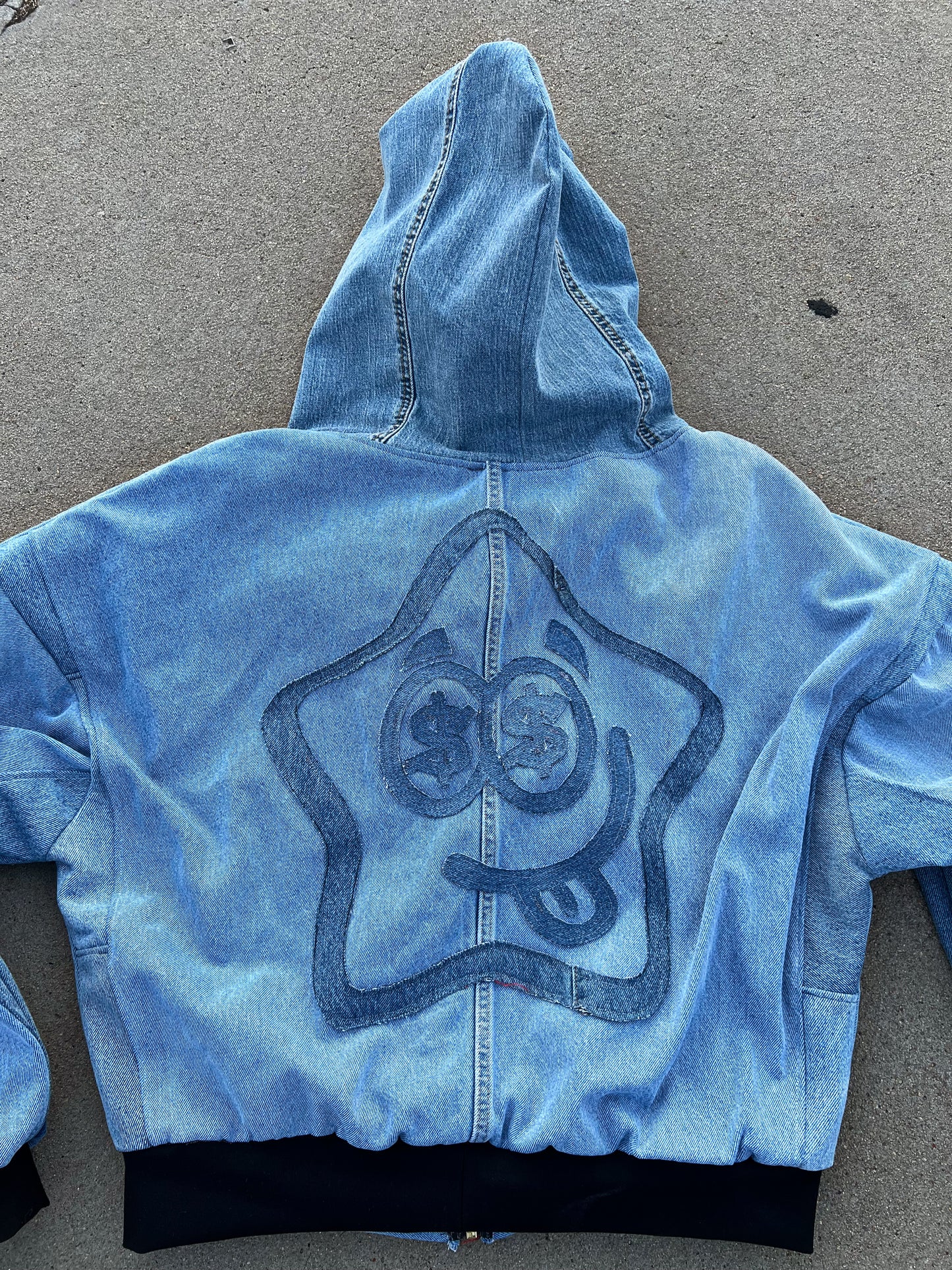 "STAR STRUCK" Denim (OverSized Zip-Up)