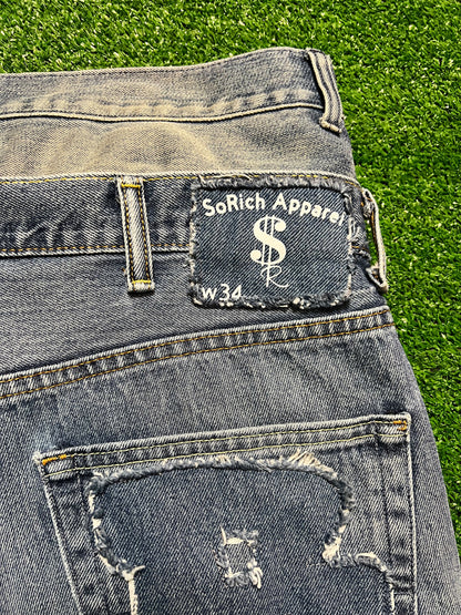 "Burnt Out" Baggy Jean Shorts