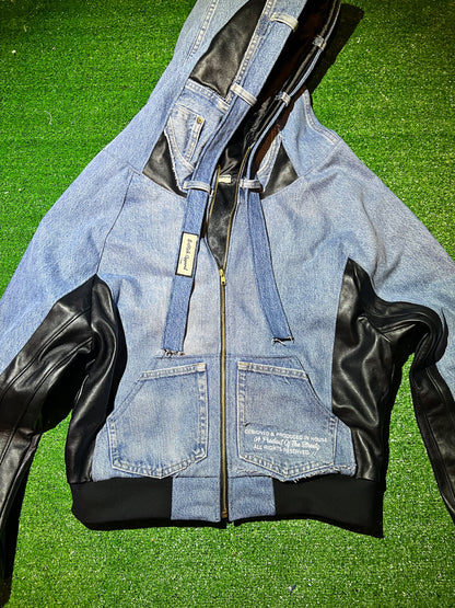 "WIDOWED" Denim Zip-Up