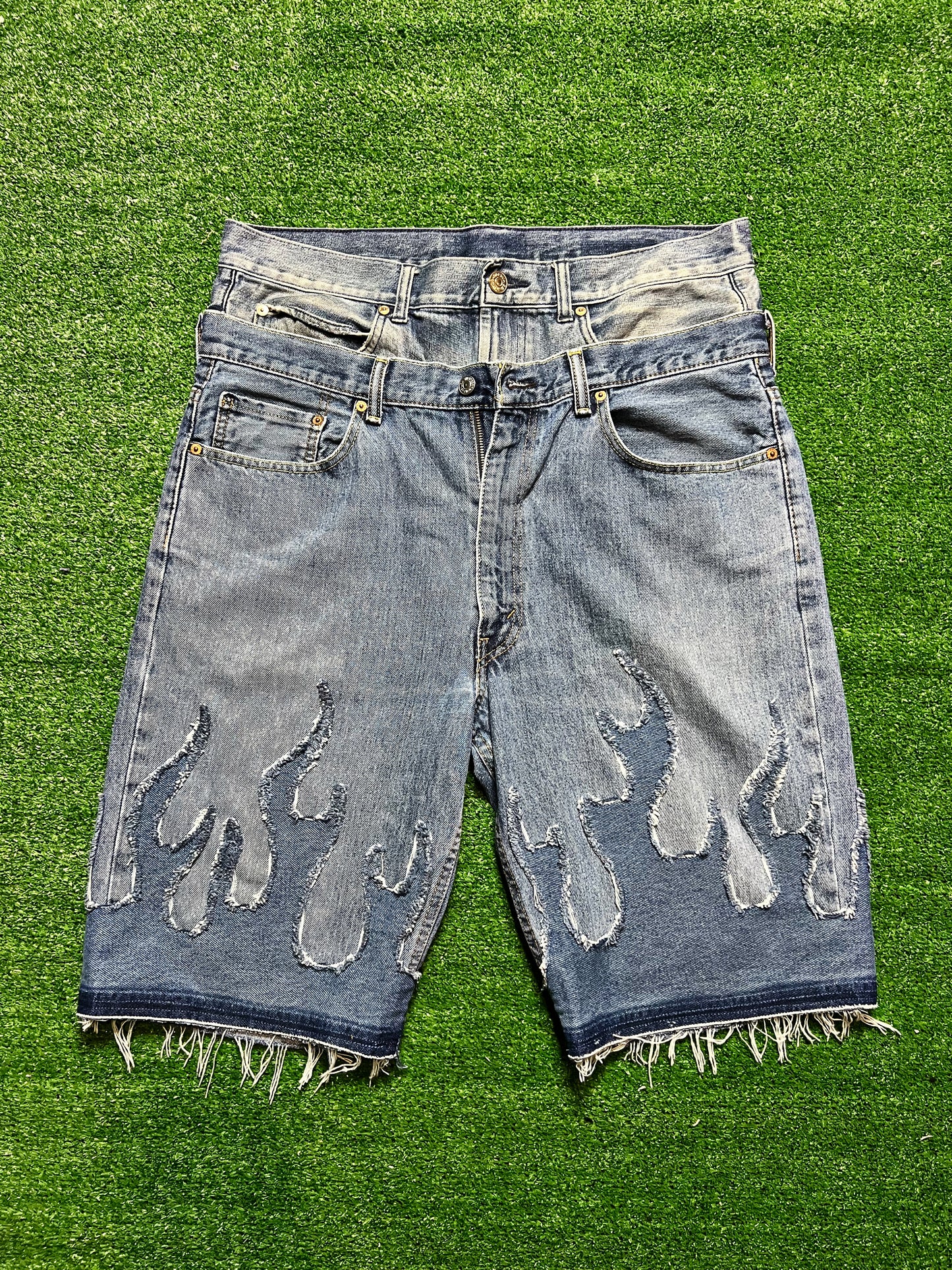 "Burnt Out" Baggy Jean Shorts
