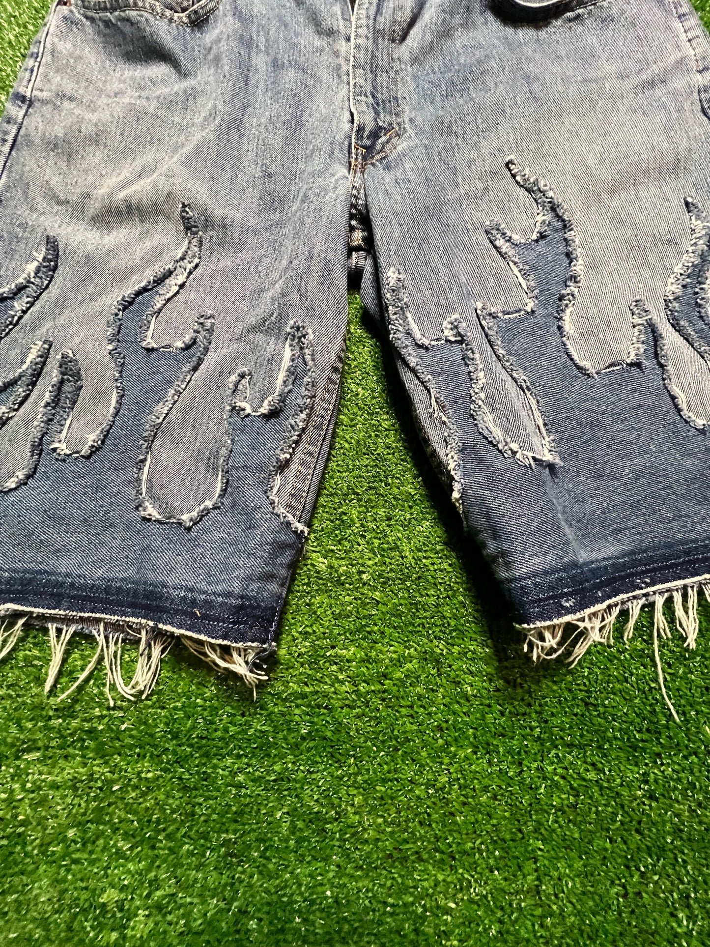 "Burnt Out" Baggy Jean Shorts