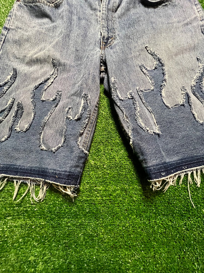 "Burnt Out" Baggy Jean Shorts