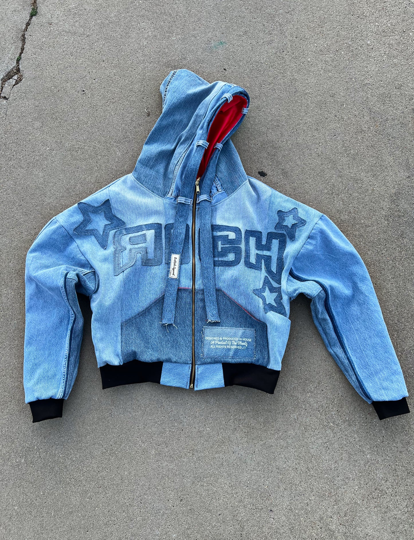 "STAR STRUCK" Denim (OverSized Zip-Up)