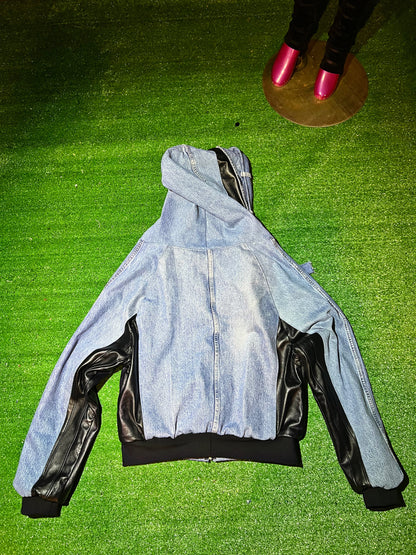 "WIDOWED" Denim Zip-Up